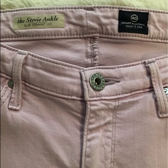 AG Adriano Goldschmied The Stevie Ankle blush pink jeans - Picture 7 of 15